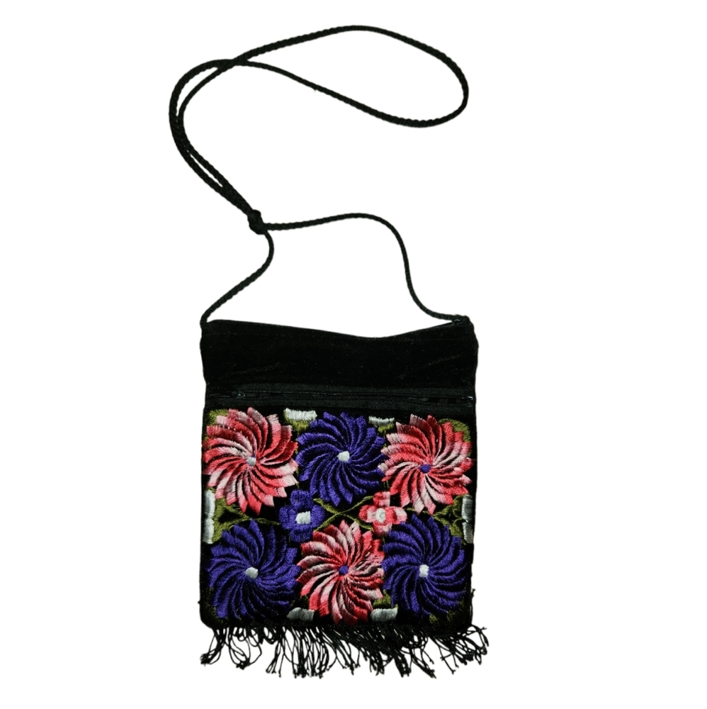 Little Black Vintage Flower Bag